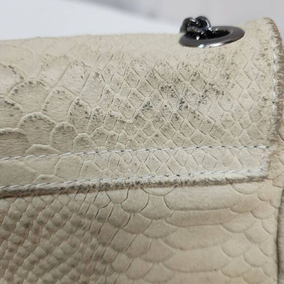 Genuine Leather Small Snake Box Bag Adjustable Chain Strap Crossbody or Shoulder - Picture 13 of 15
